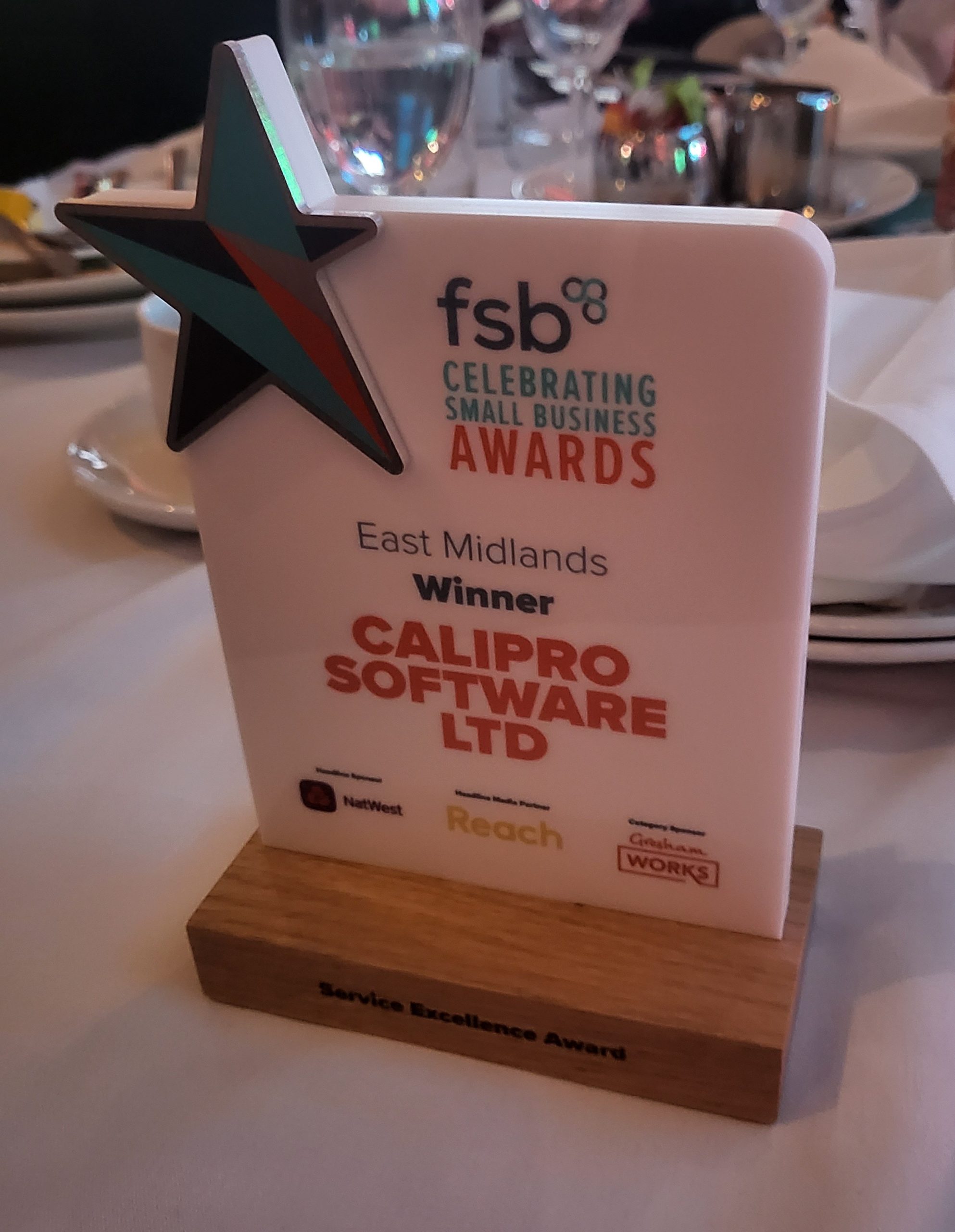 Leicester based CaliPro Software Ltd wins major  regional business award and is put through to National finals in May